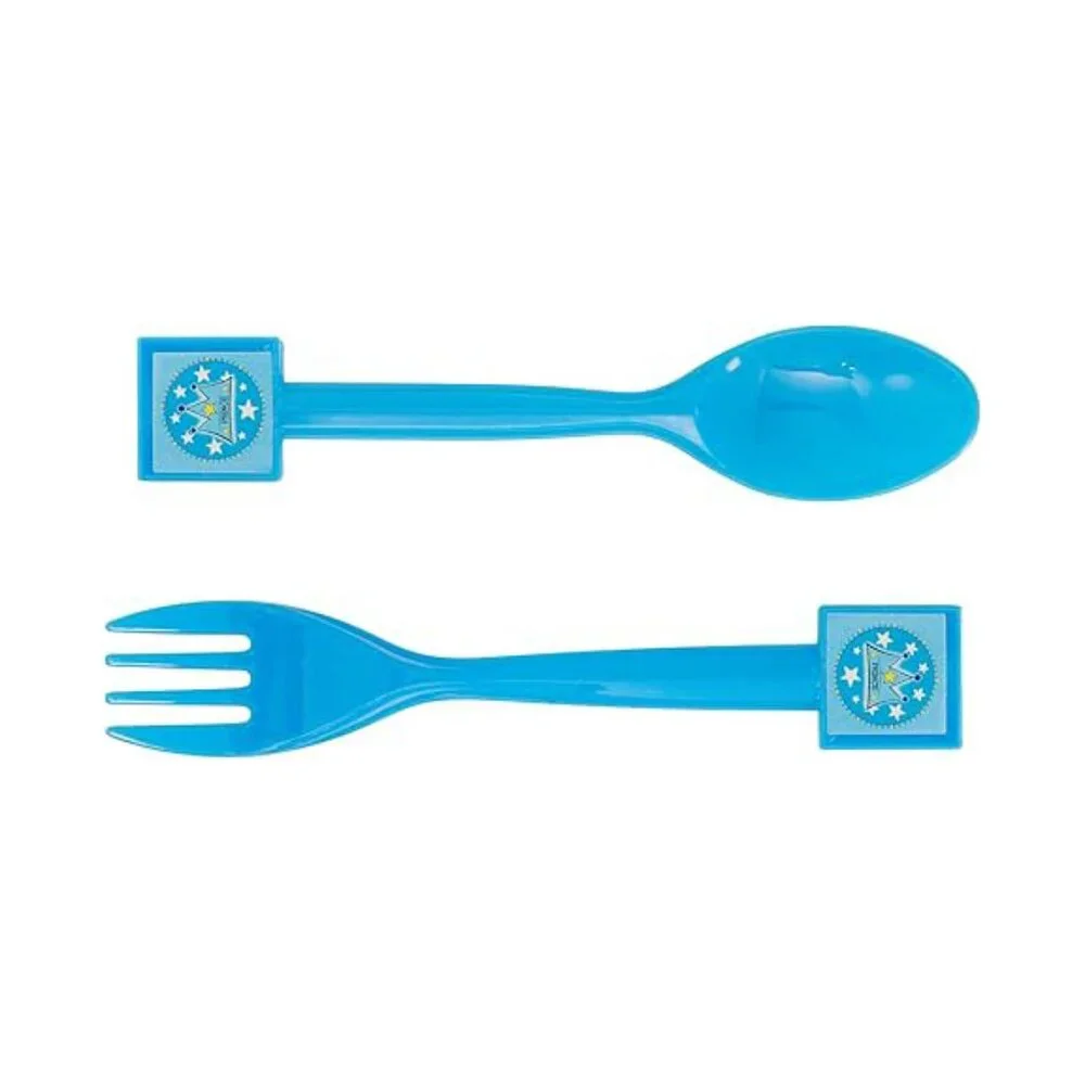Little Prince Blue Party Pack--Plates, cups, party favors & Bags, cutlery For 10